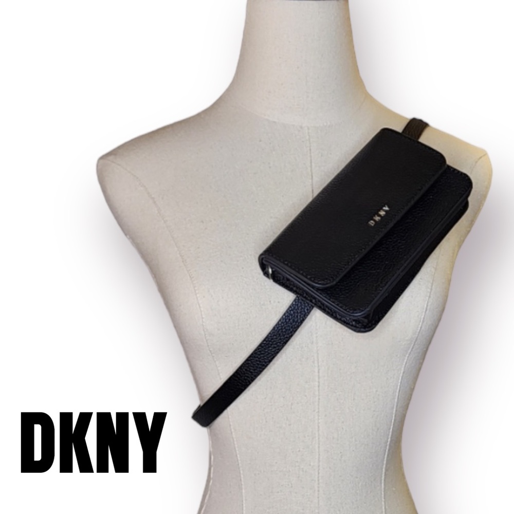 DKNY Belt Bag Fanny Pack/Wristlet Faux Pebbled Leather
Black 37" Length NWOT